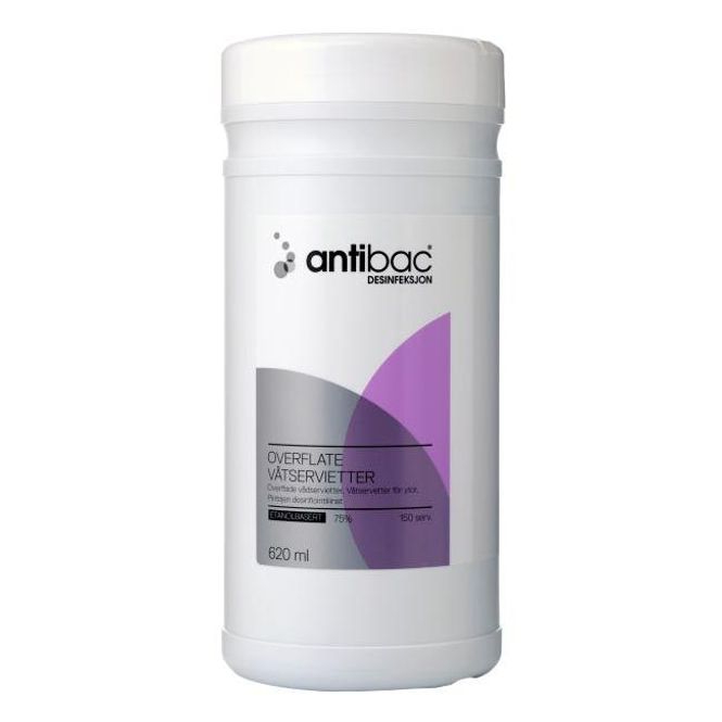 Hovedbilde Antibac 75% våtserviett overflate