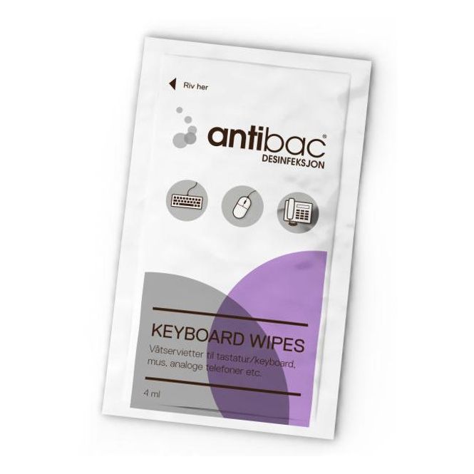 Hovedbilde Antibac tastatur våtserviett 80 stk